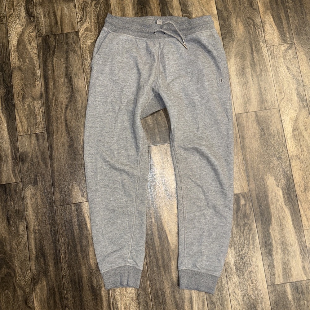 Hurley Fleece Active Sweatpants Tapered Joggers Men's Medium Heather Grey